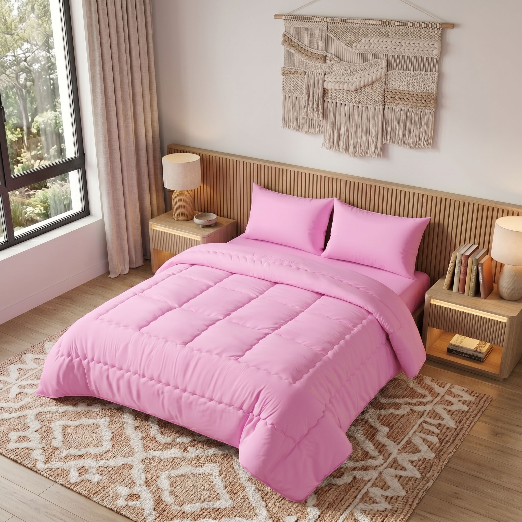 Duvet PolyCotton 800 Rose