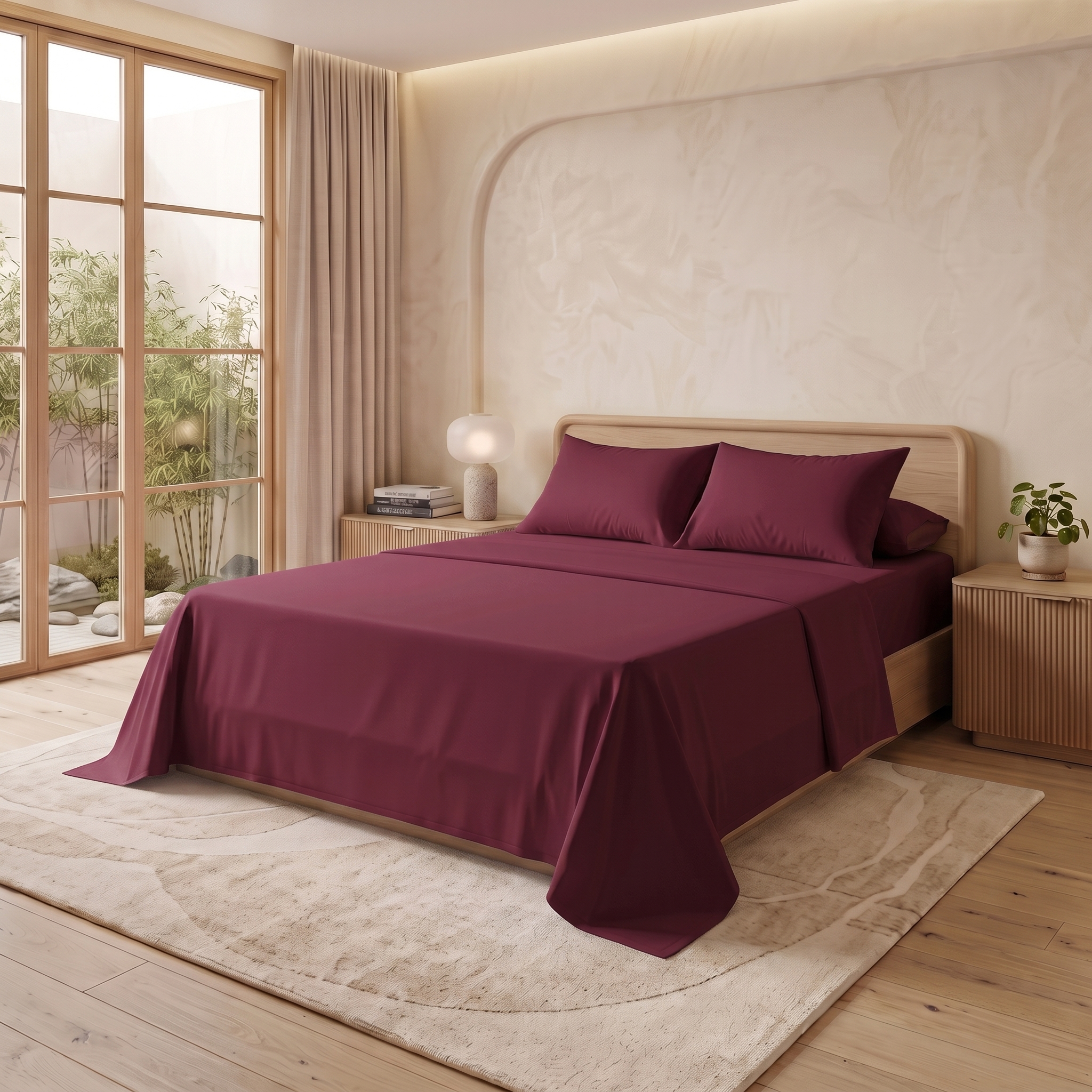 Flat Bedsheet 810 Burgundy