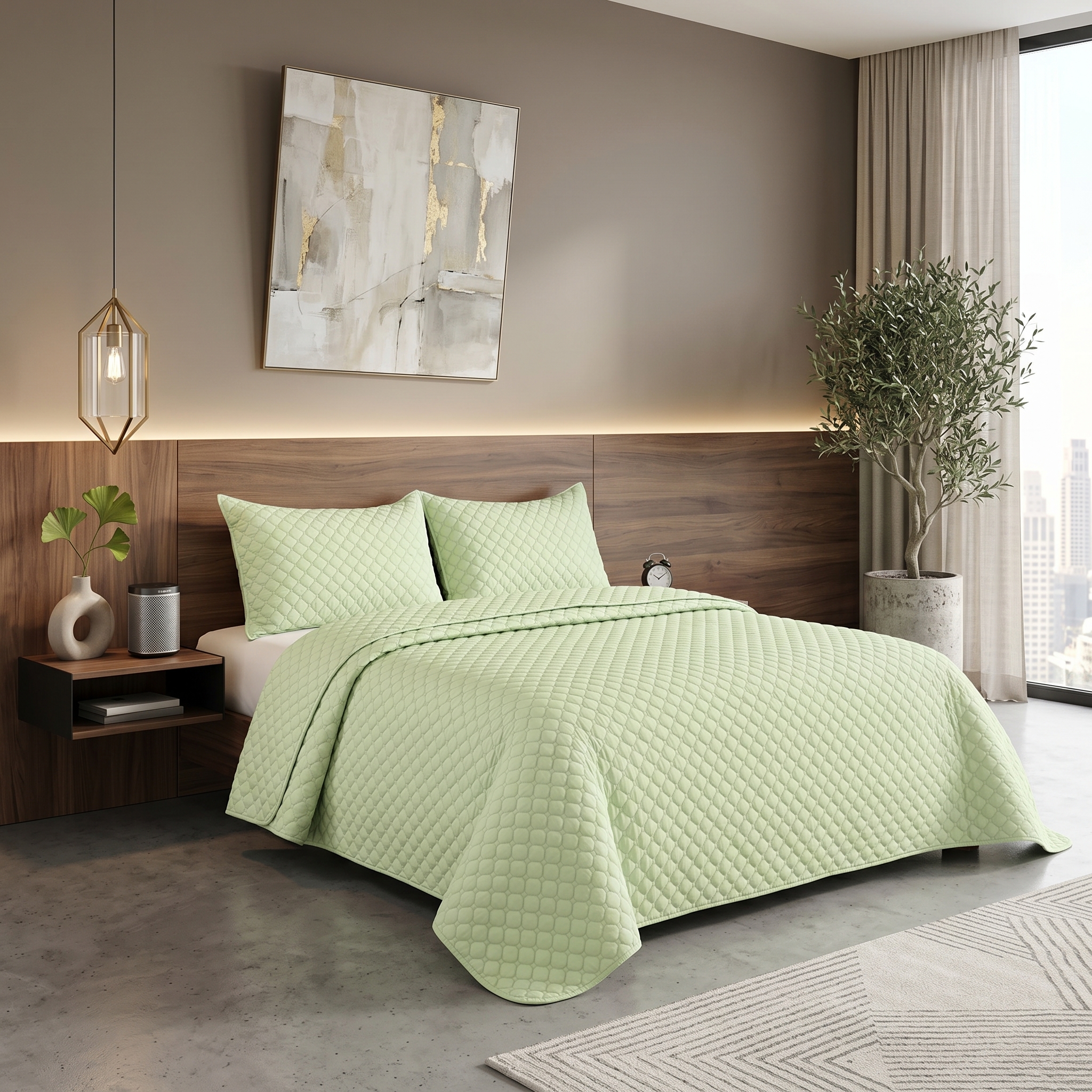 Coverlet Microfiber(F706 Pistachio) - الصورة 4
