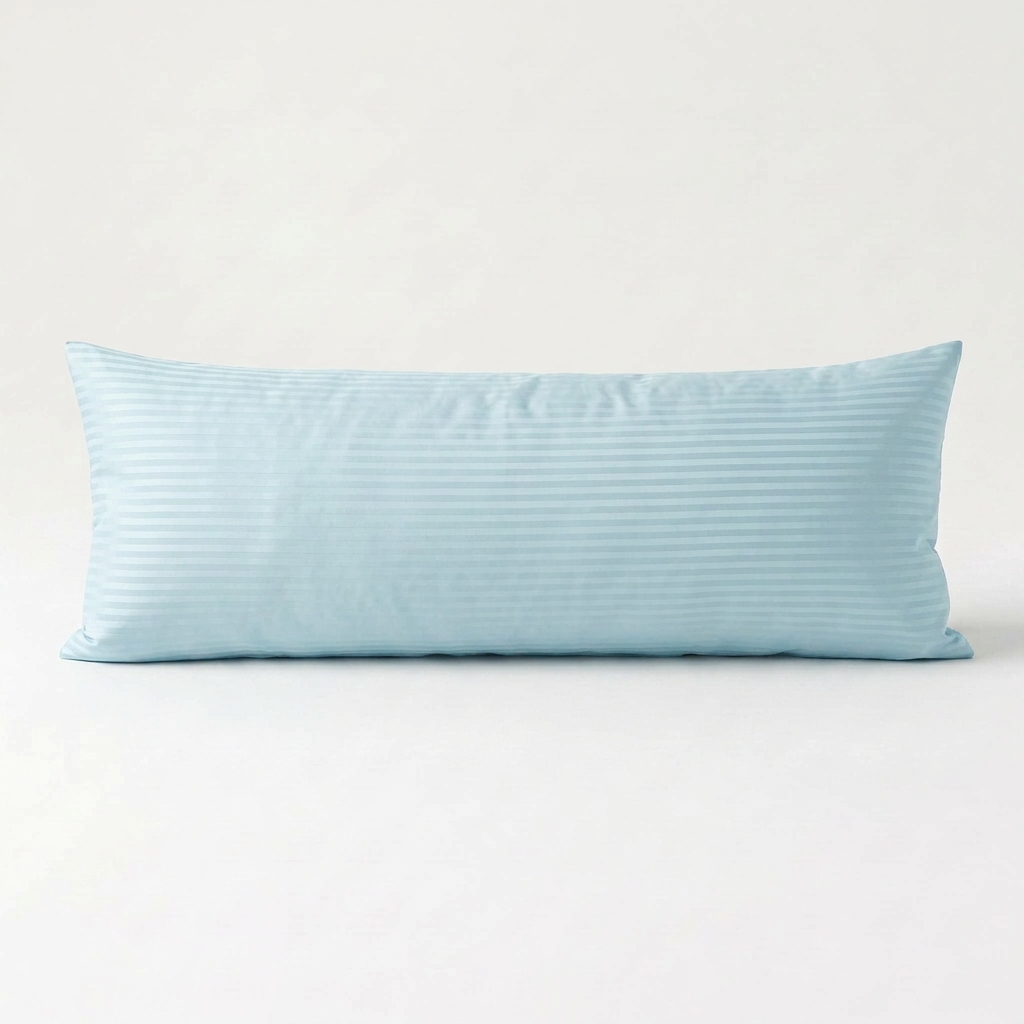 Striped Long Pillow Cover 408 Light Blue
