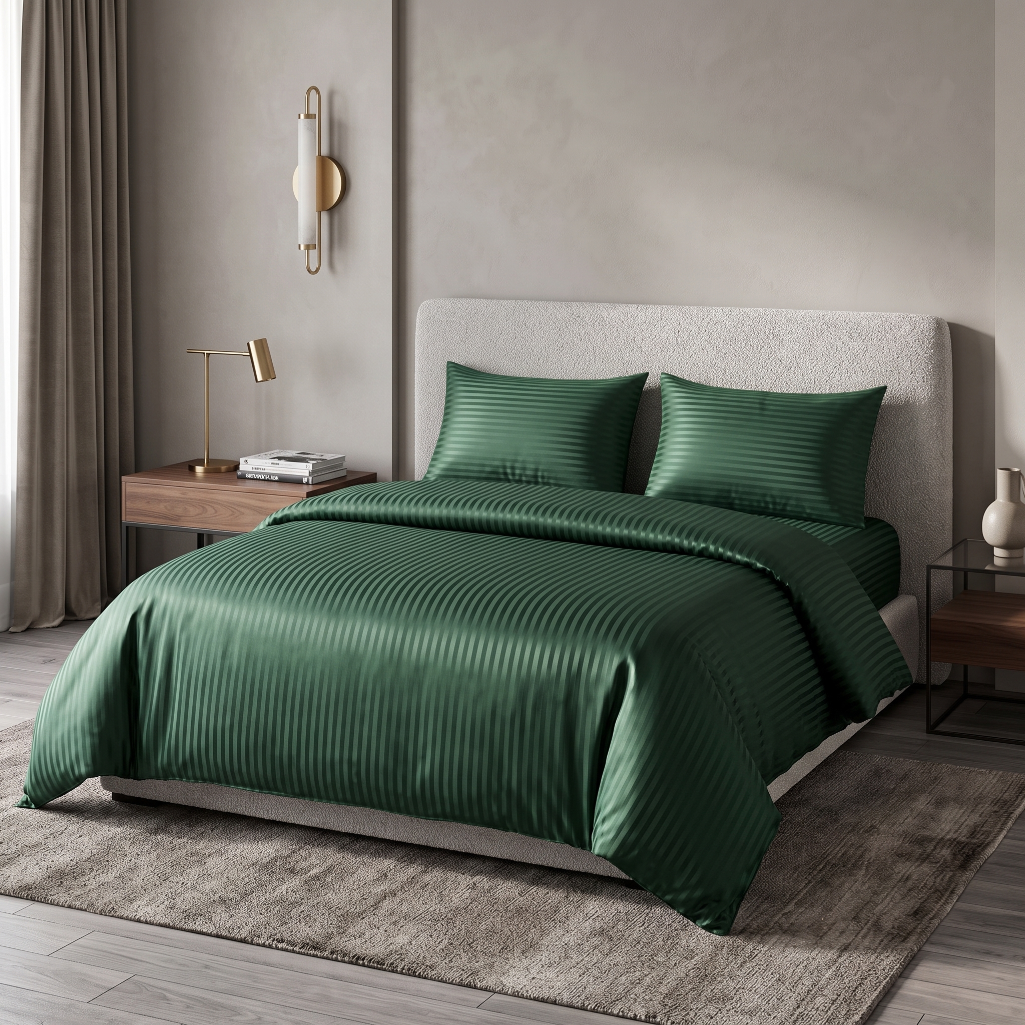 Striped Duvet 410 Olive